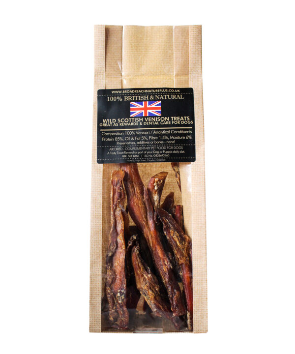 Dog treats pack - Wild Scottish Venison Strips pack