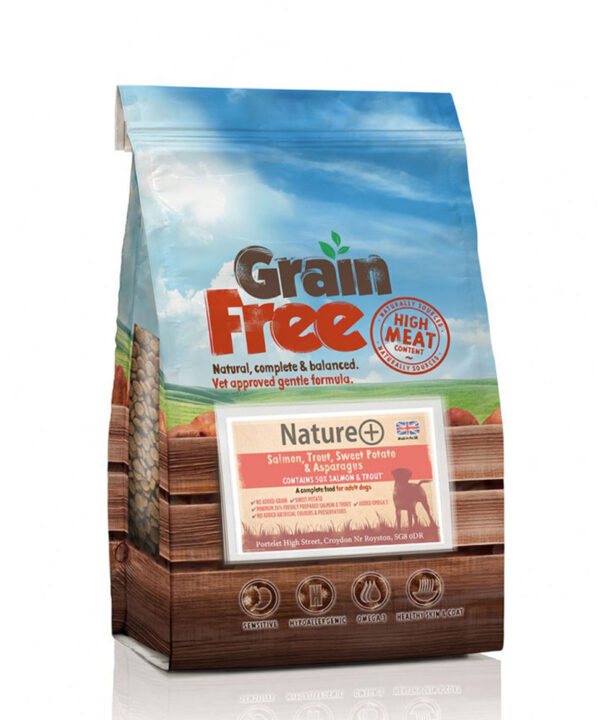 Grain Free- Dog-Food-Trout-And-Salmon-Sweet-Potato