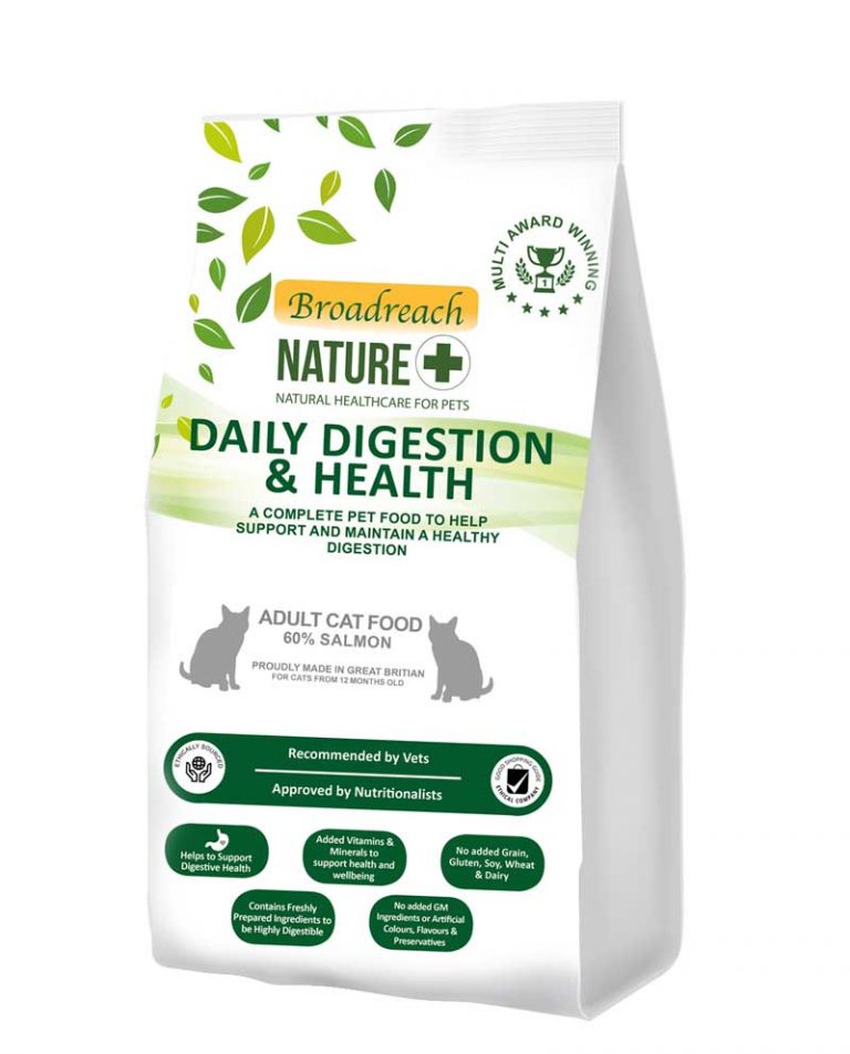Daily Digestion and Health Adult Cat Food 60 Salmon Broadreach Nature